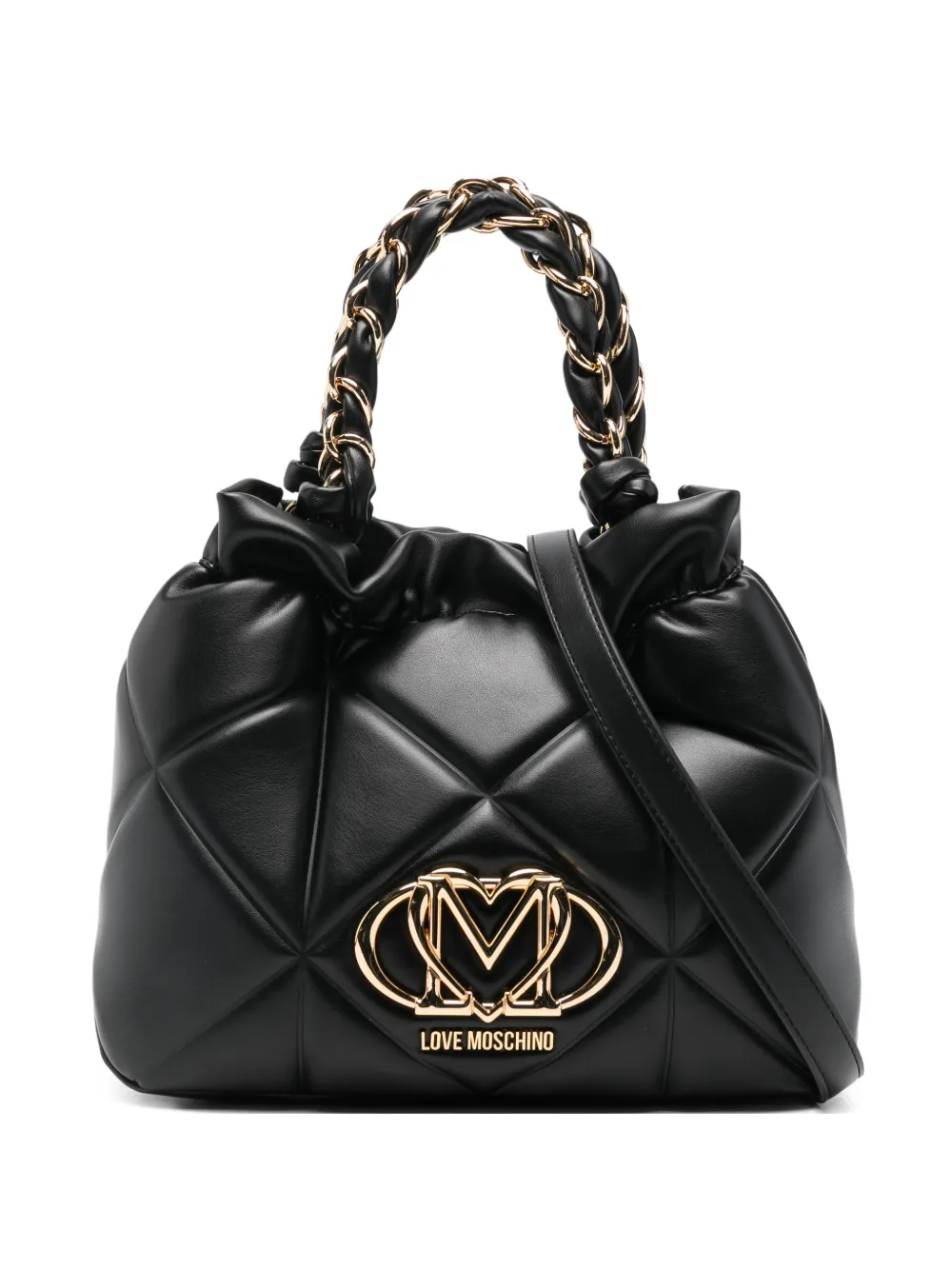 Love Moschino quilted logo-detail tote bag - Nero