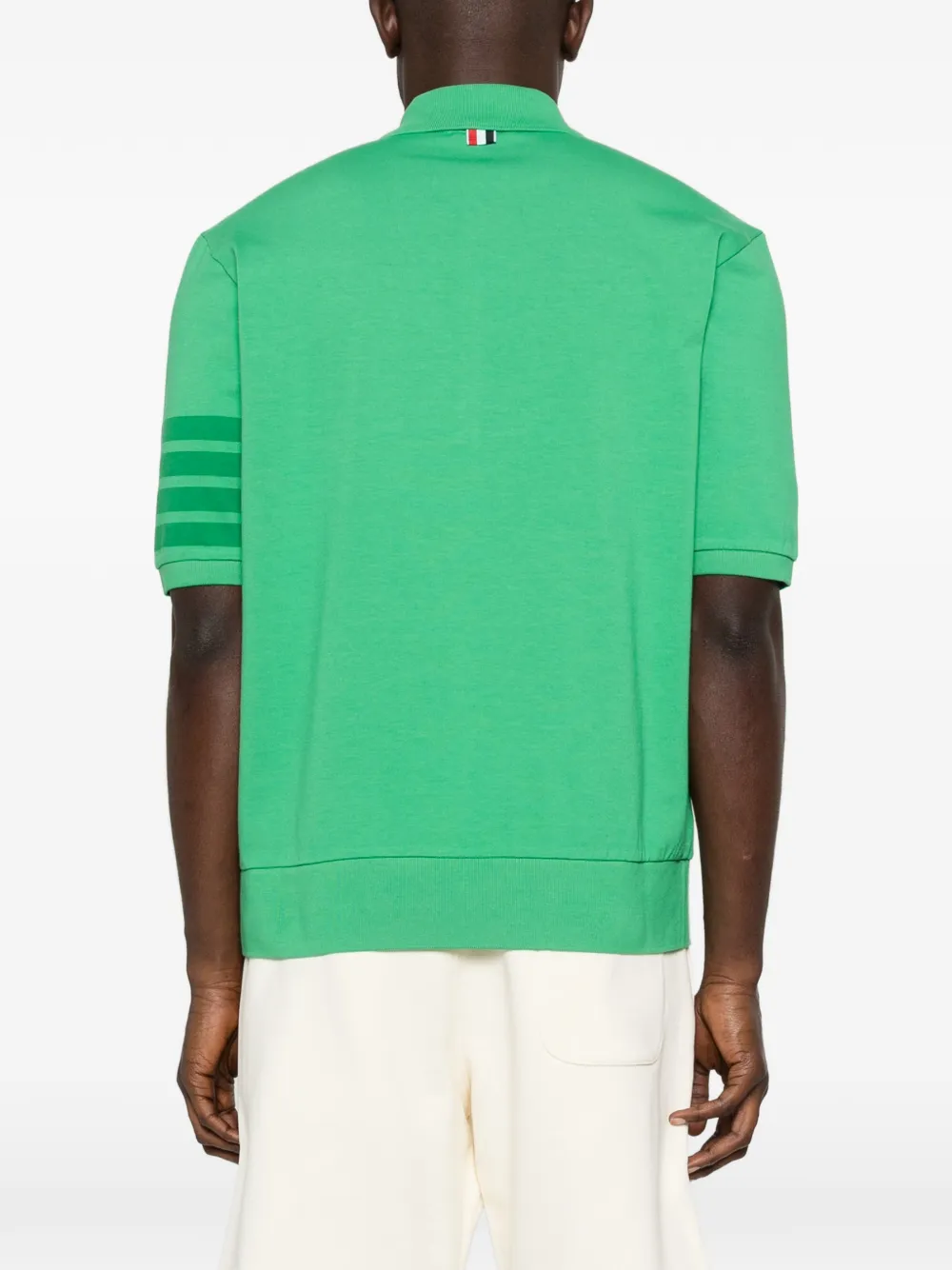 Thom Browne Poloshirt met gestreept-detail Groen