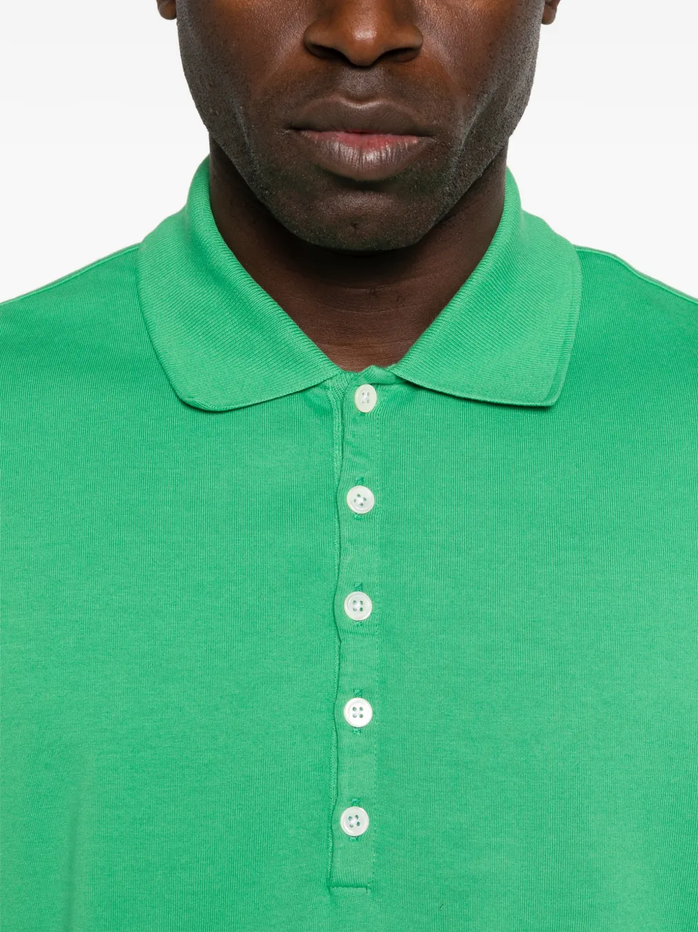 Thom Browne Poloshirt met gestreept-detail Groen