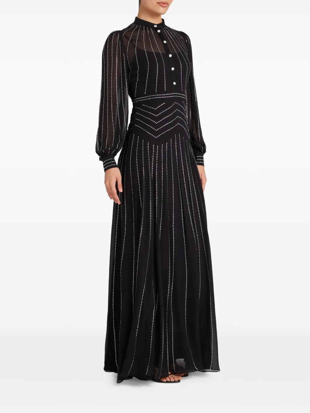 Villanelle Buttoned Embellished Maxi Dress