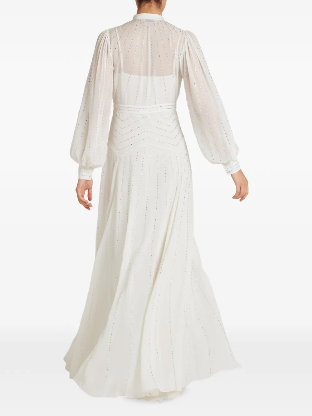 Villanelle Buttoned Long-Sleeve Maxi Dress