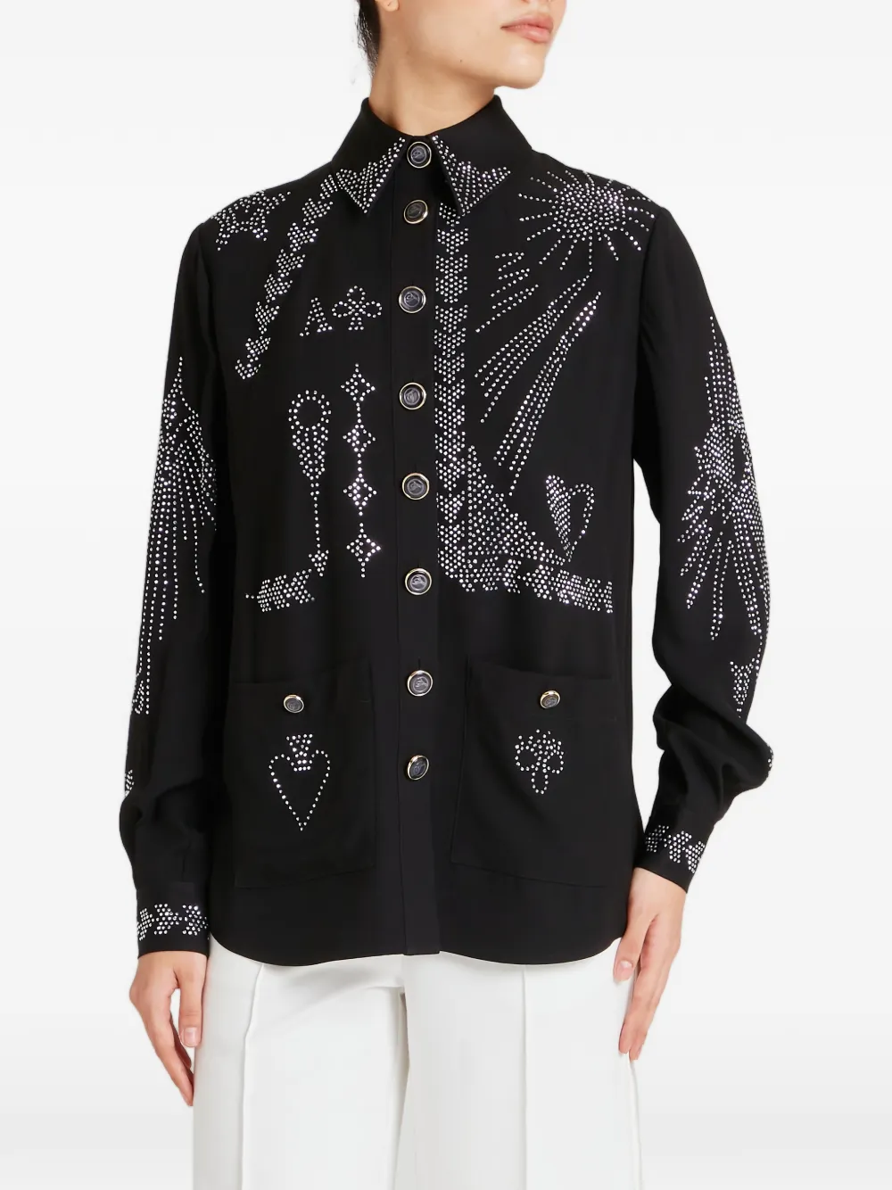  Temperley London Villanelle Embellished Jacket - Black 