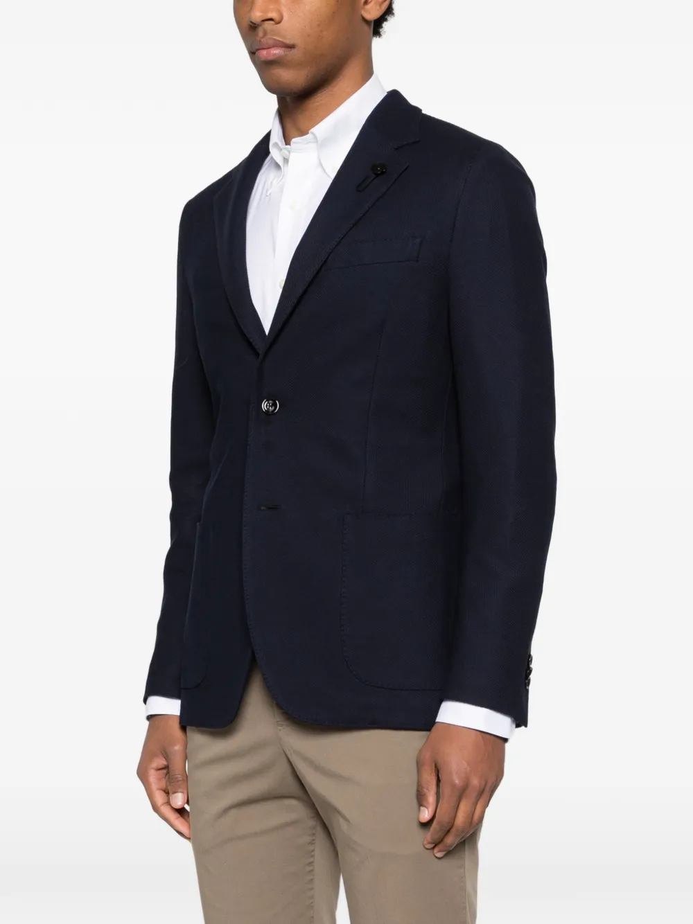Lardini Blazer met enkele rij knopen Blauw