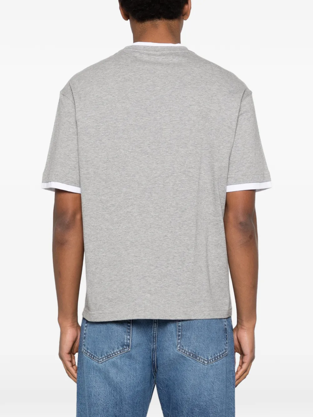 Lardini T-shirt met contrasterende afwerking Grijs