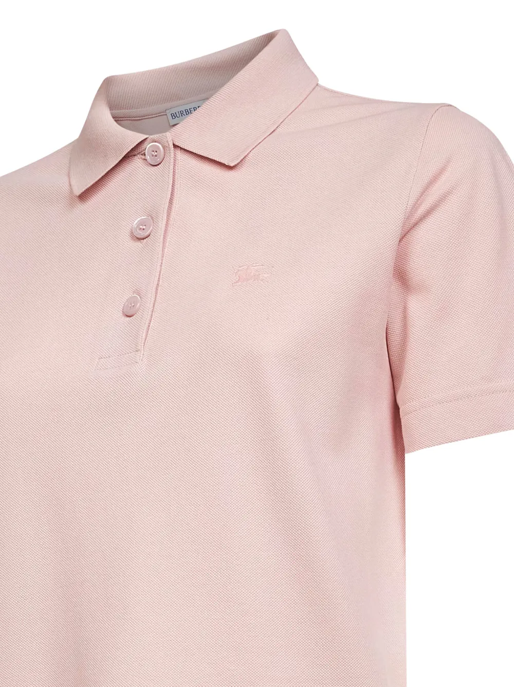  Burberry Logo-embroidery Polo Top - Pink 