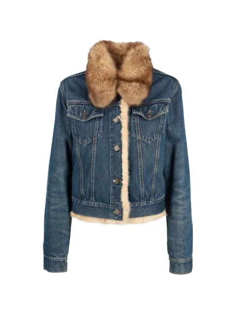 Simonetta Ravizza faux-fur denim jacket
