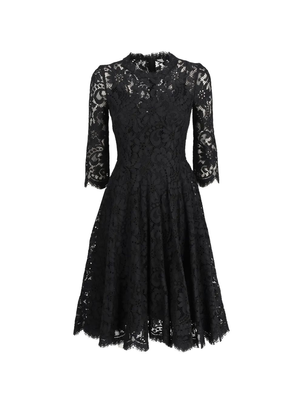 Dolce & Gabbana Pre-Owned laced midi dress - Nero