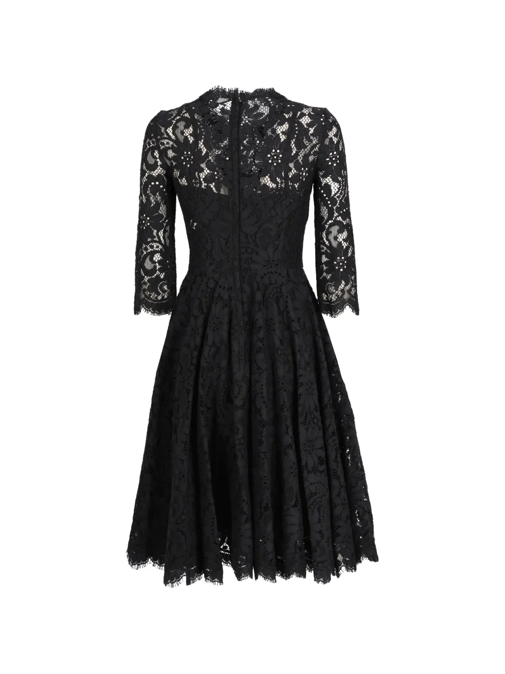 Dolce & Gabbana Pre-Owned laced midi dress - Zwart