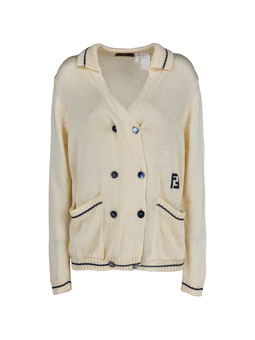 Fendi Pre-Owned double-breasted cardigan - Toni neutri