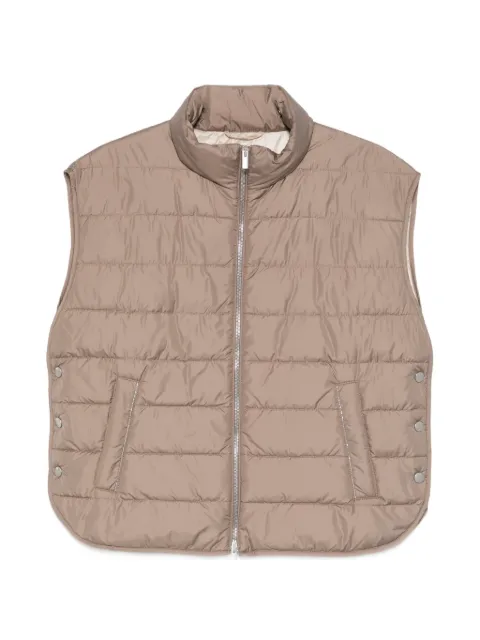 Peserico quilted zip gilet
