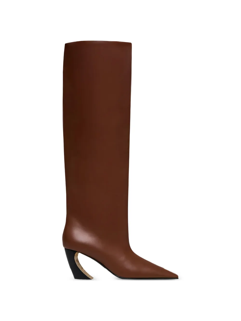 Vanda Novak Venus knee-high heeled boots – Brown