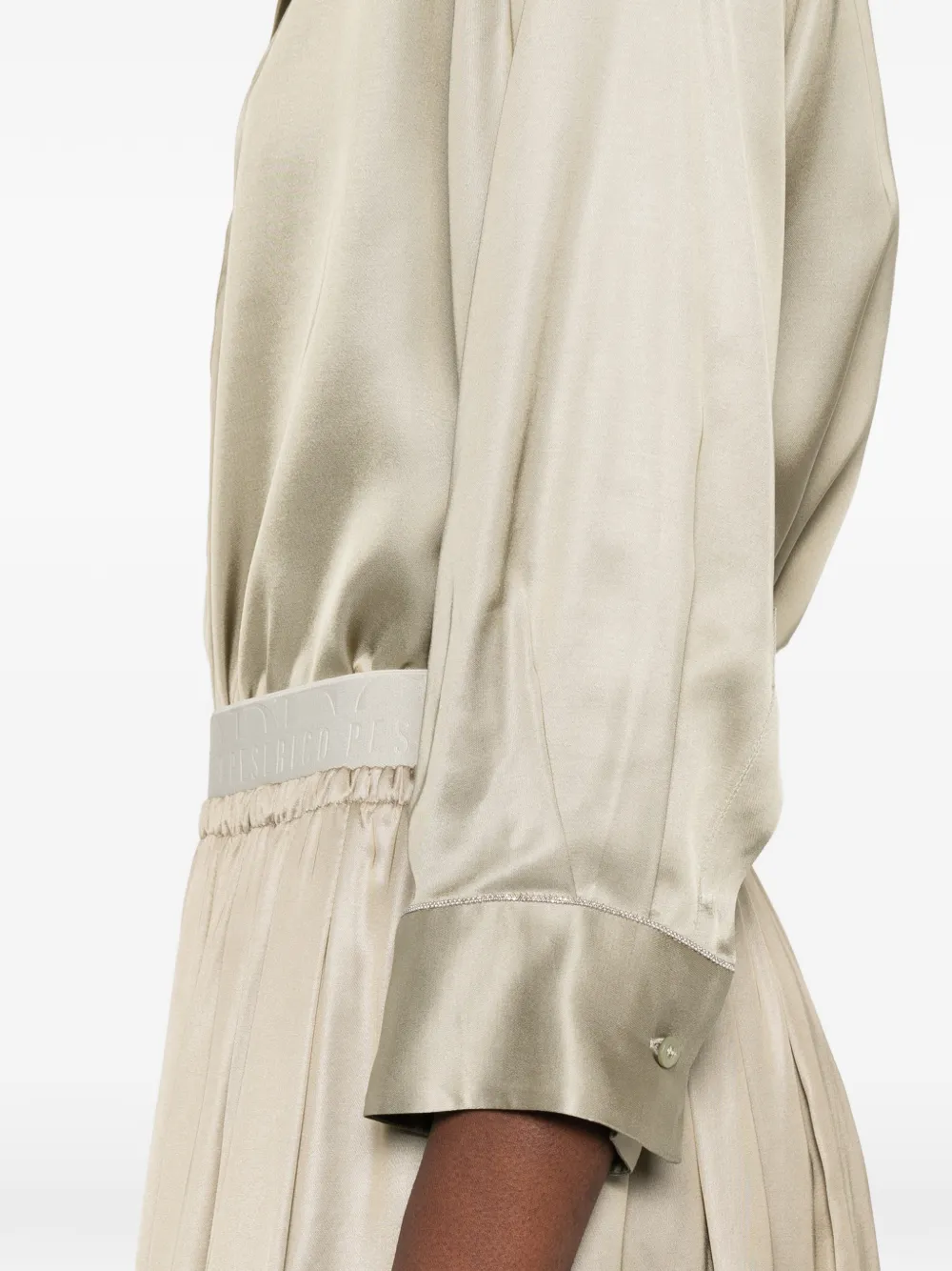 Peserico Top met manchetten met knopen Beige