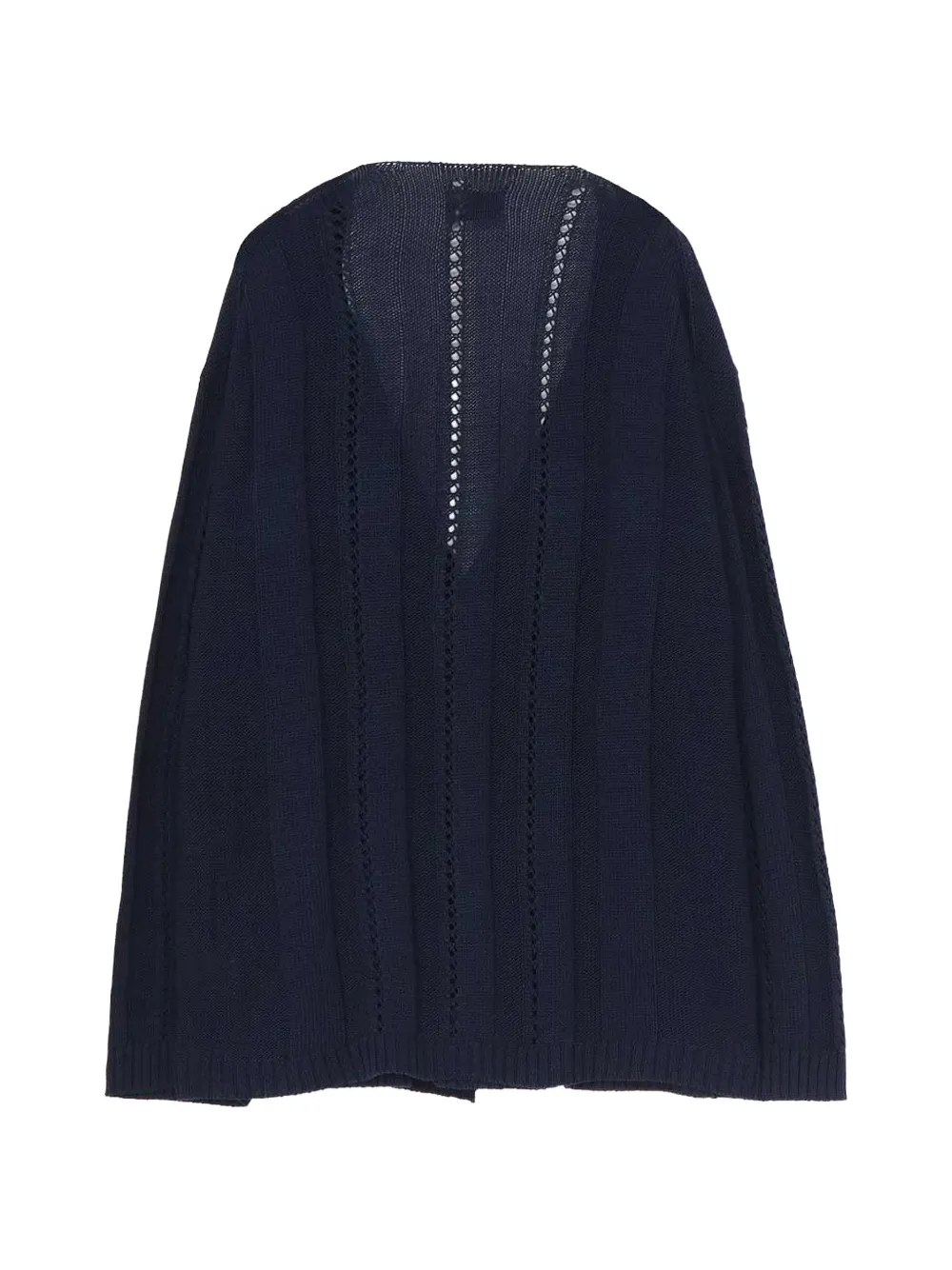 Yohji Yamamoto Opengewerkt vest Blauw