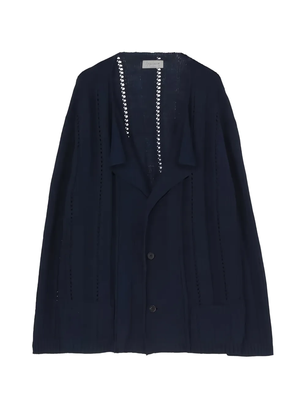 Yohji Yamamoto openwork cardigan - Blue