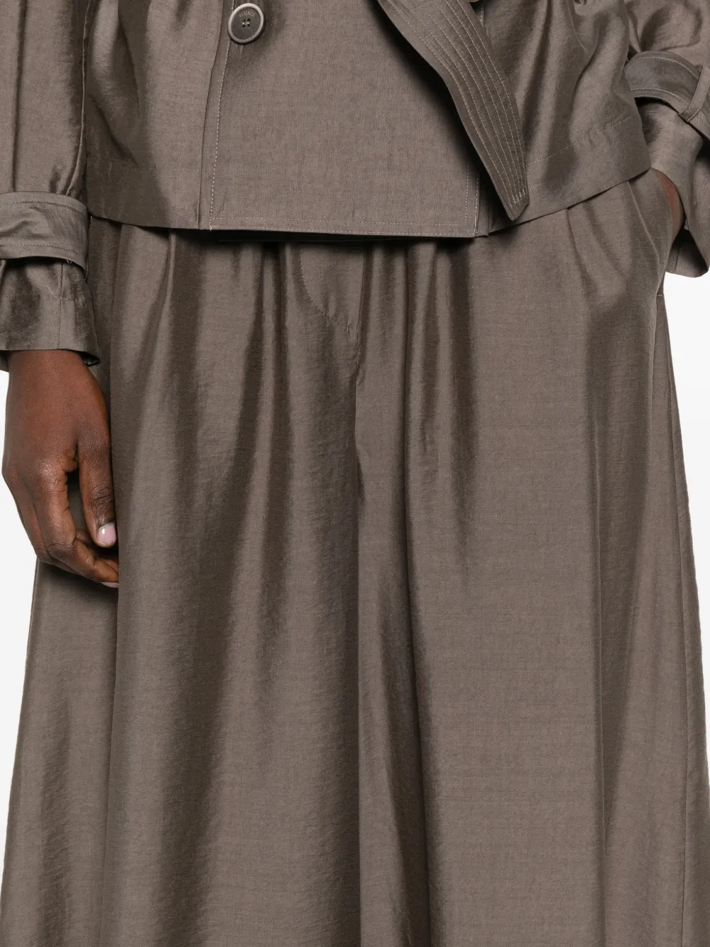 Peserico Broek met elastische tailleband Bruin