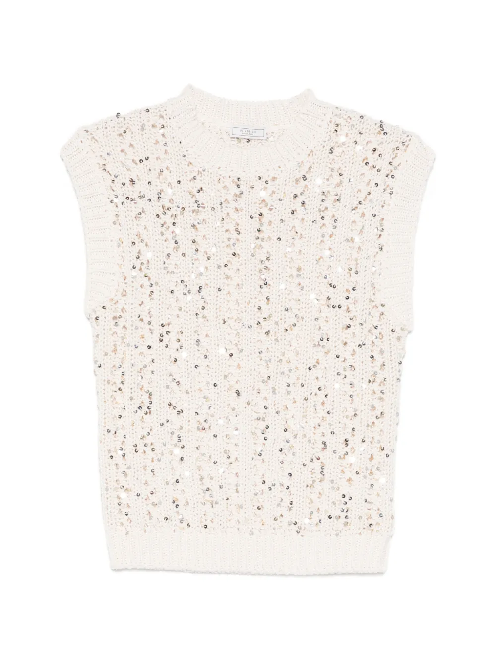Peserico Sequin-embellished Vest In White