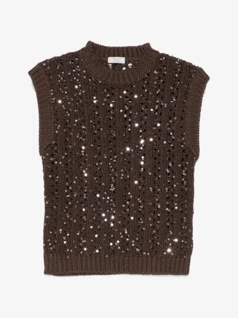Peserico sequin-embellished vest
