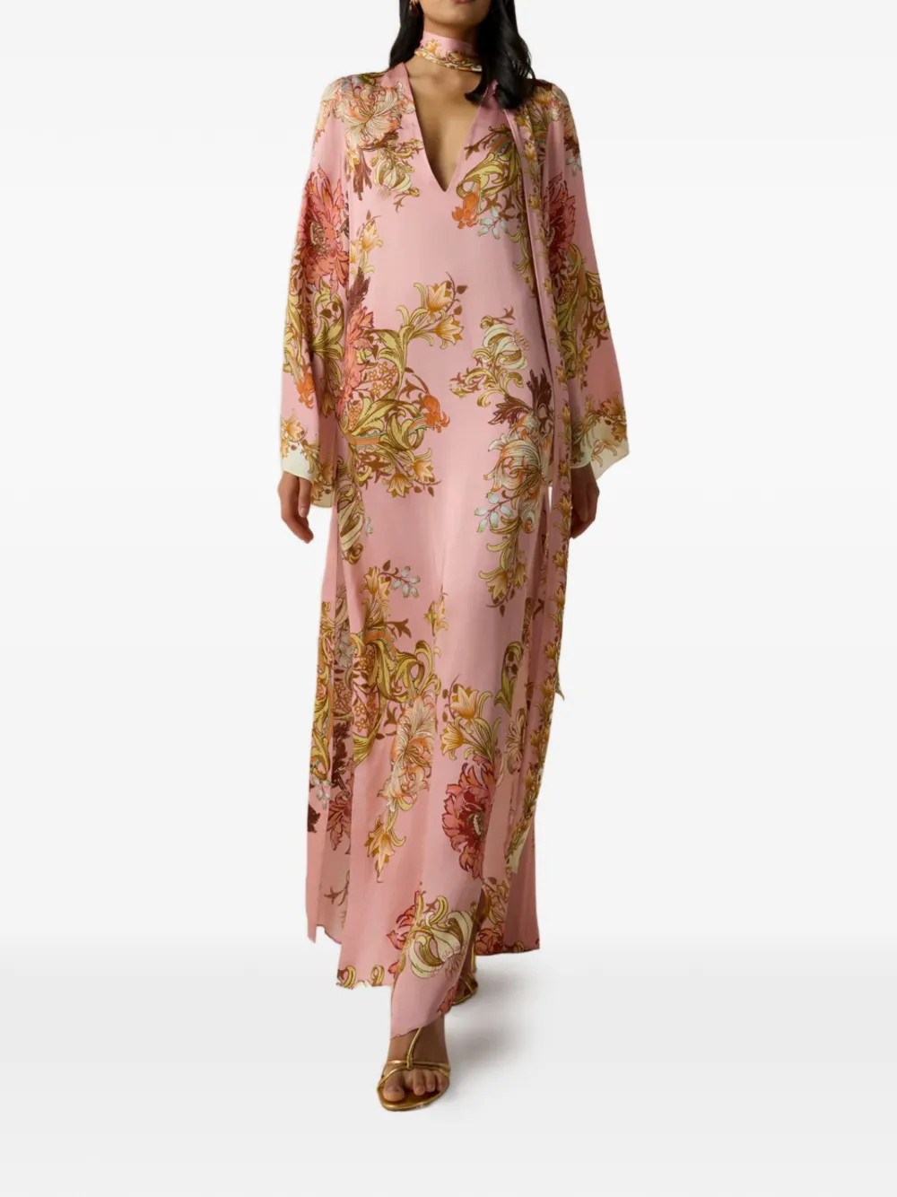 Hemant And Nandita floral-print maxi dress - Rosa