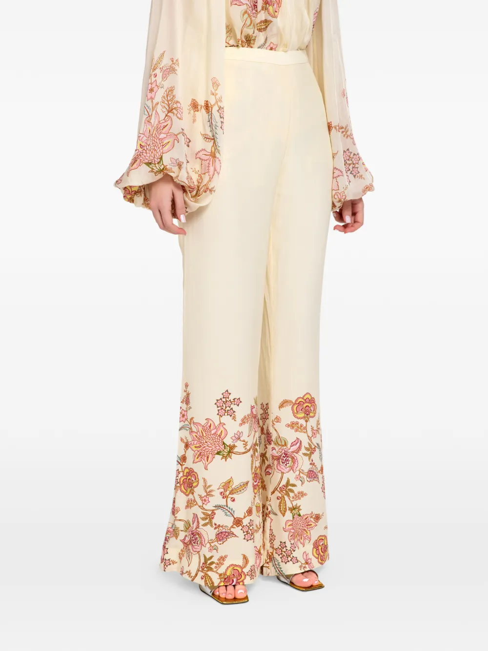 Hemant And Nandita Riah flared-leg trousers - Toni neutri