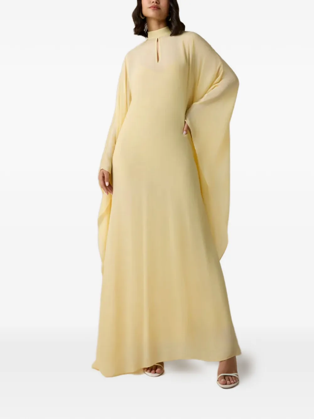 Hemant And Nandita high-neck belted maxi dress - Giallo