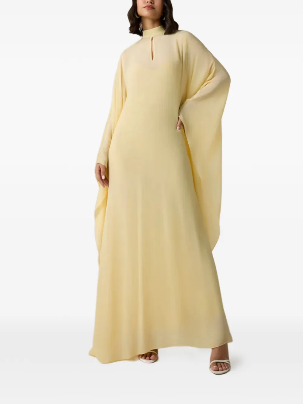 Hemant And Nandita high-neck belted maxi dress - Giallo