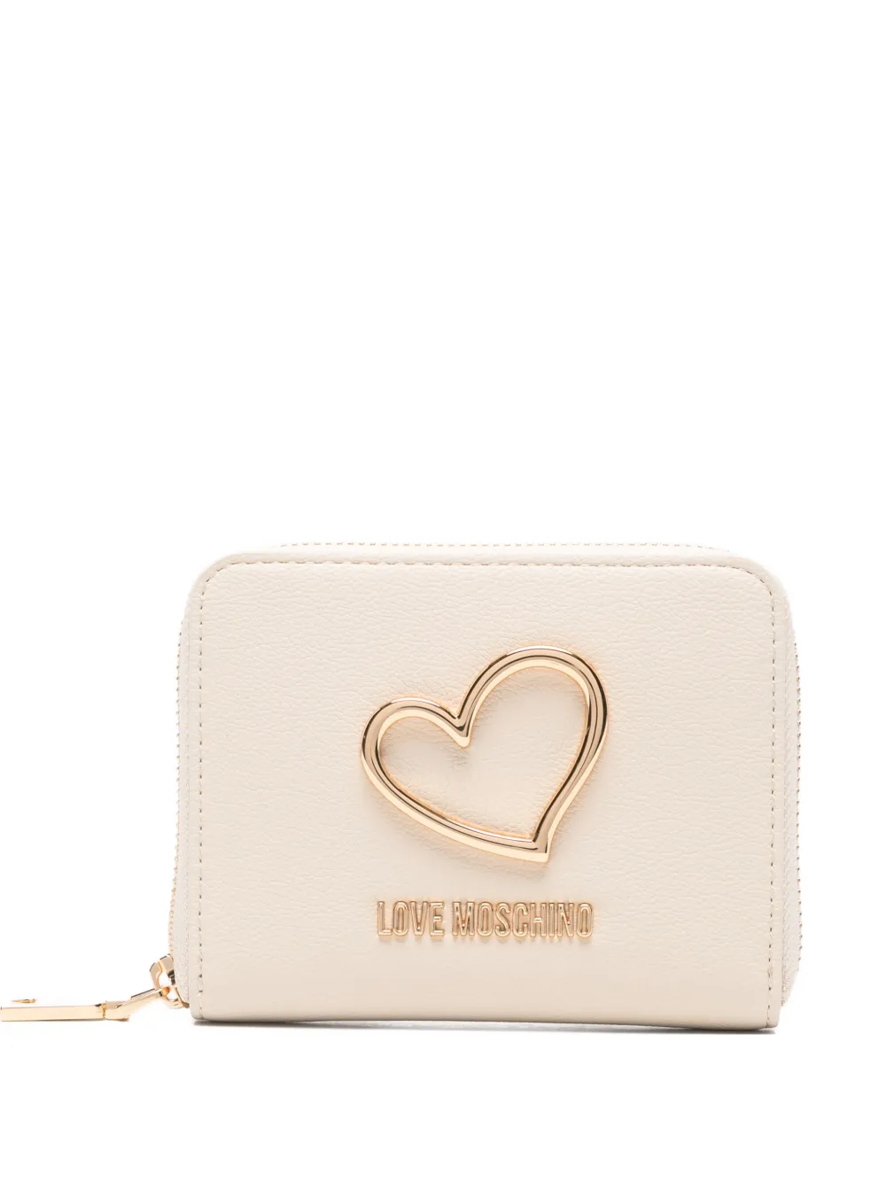 Love Moschino heart zip wallet - Toni neutri