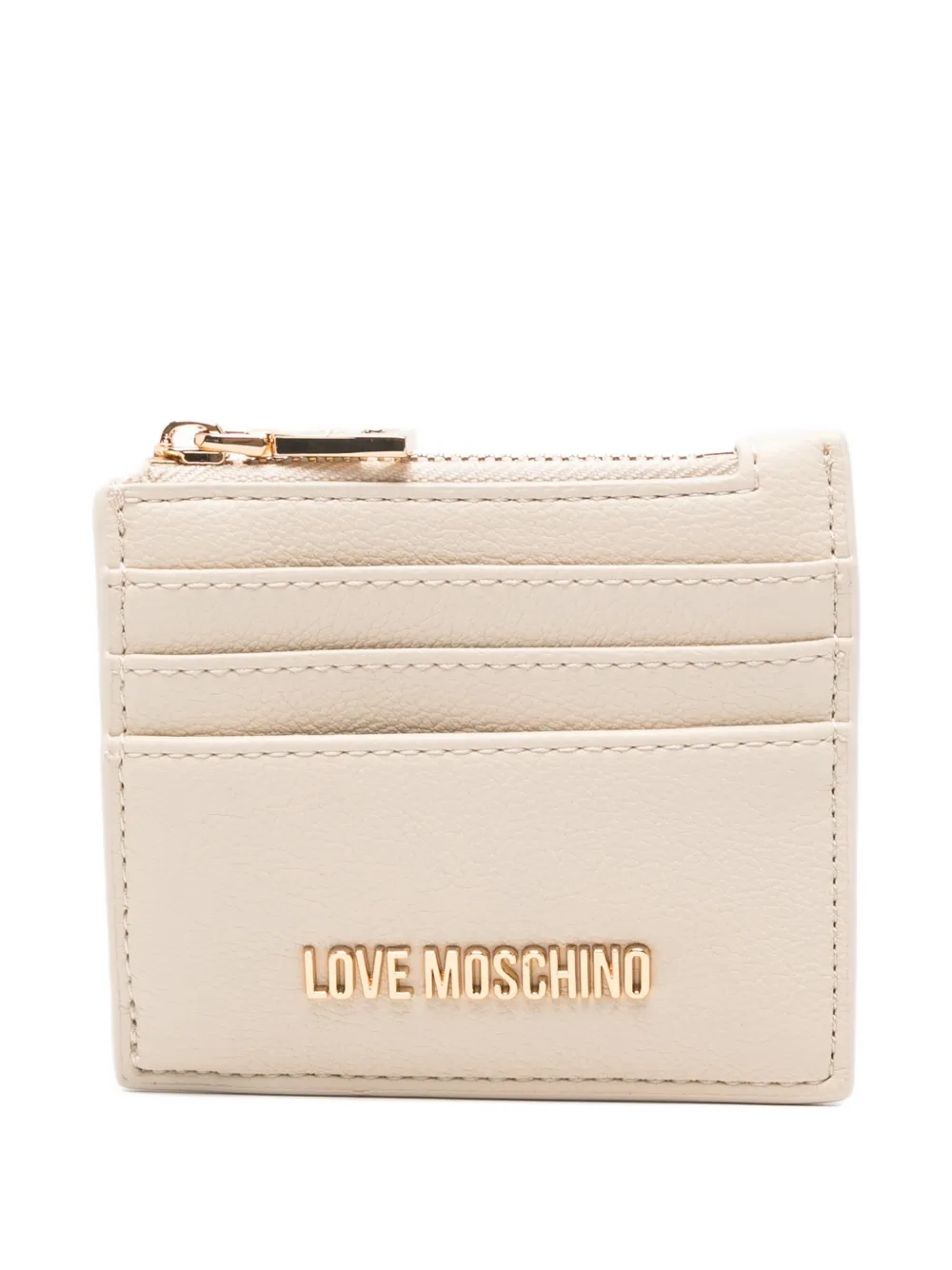 Love Moschino heart zip card holder - Toni neutri