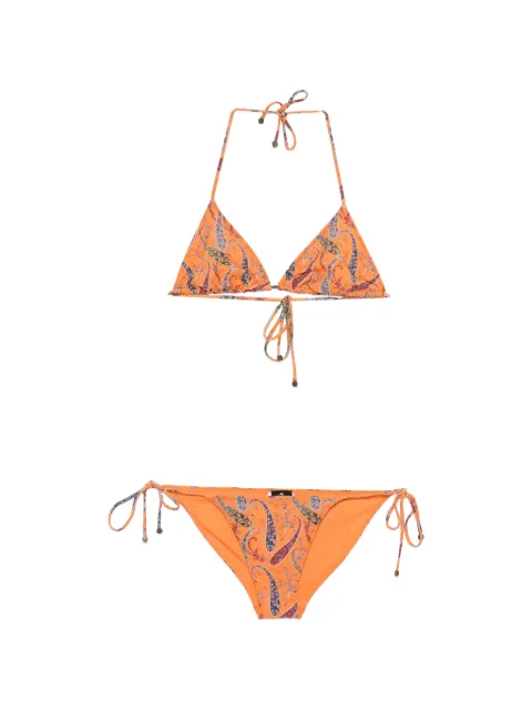 ETRO trekants-bikini med paisleytryk