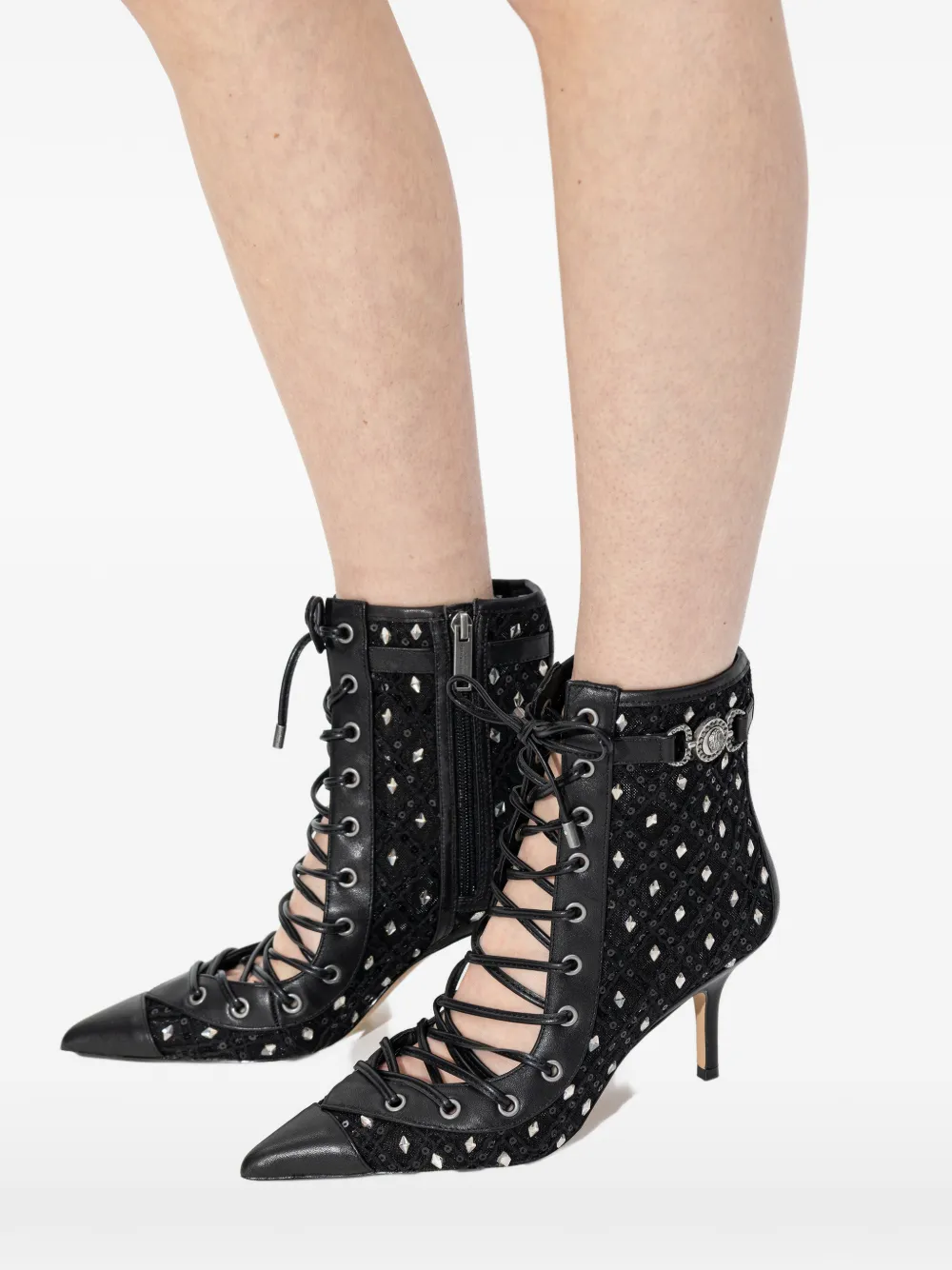 Kurt Geiger London Mansion Corset enkellaarzen met veters Zwart