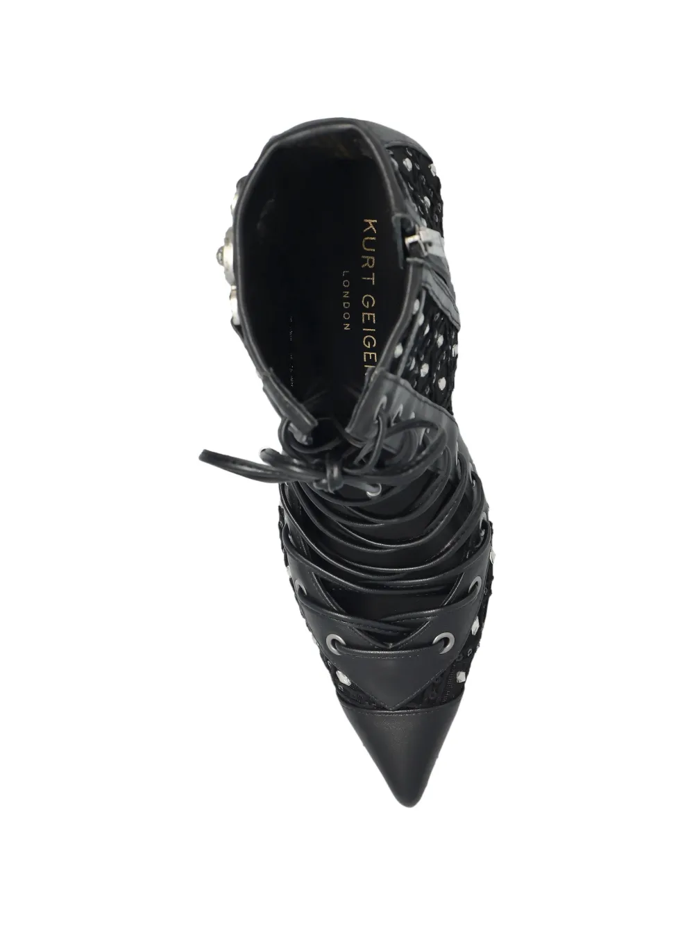 Kurt Geiger London Mansion Corset enkellaarzen met veters Zwart