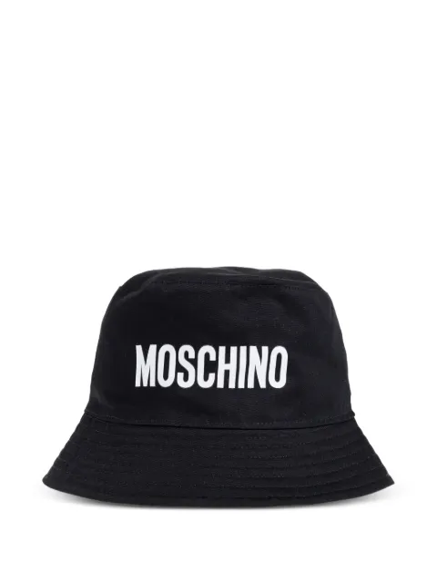 Moschino logo-detail reversible bucket hat