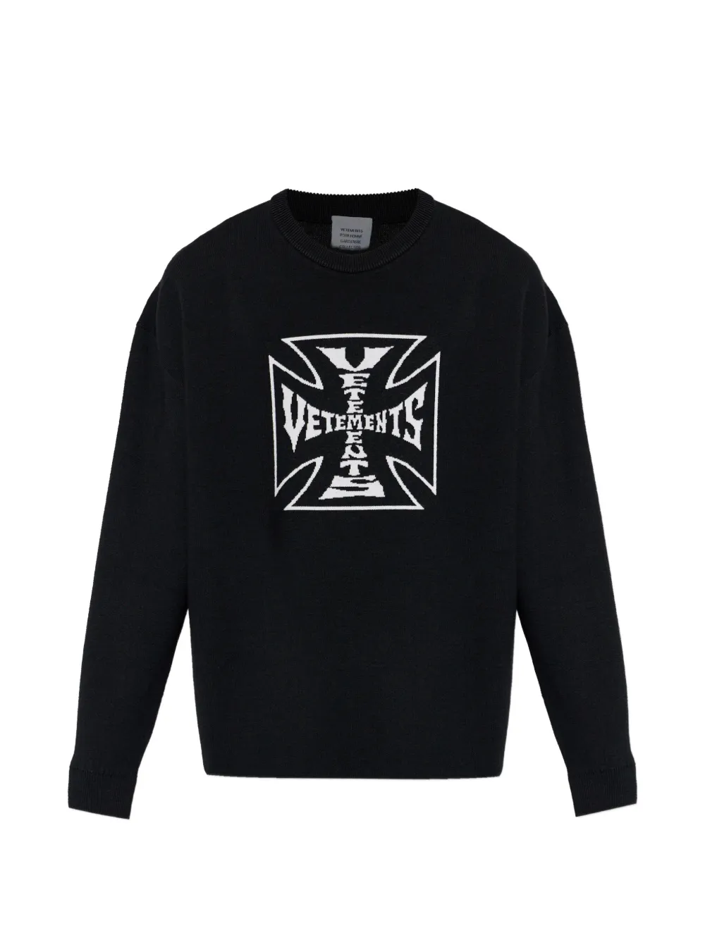VETEMENTS graphic wool sweater - Black