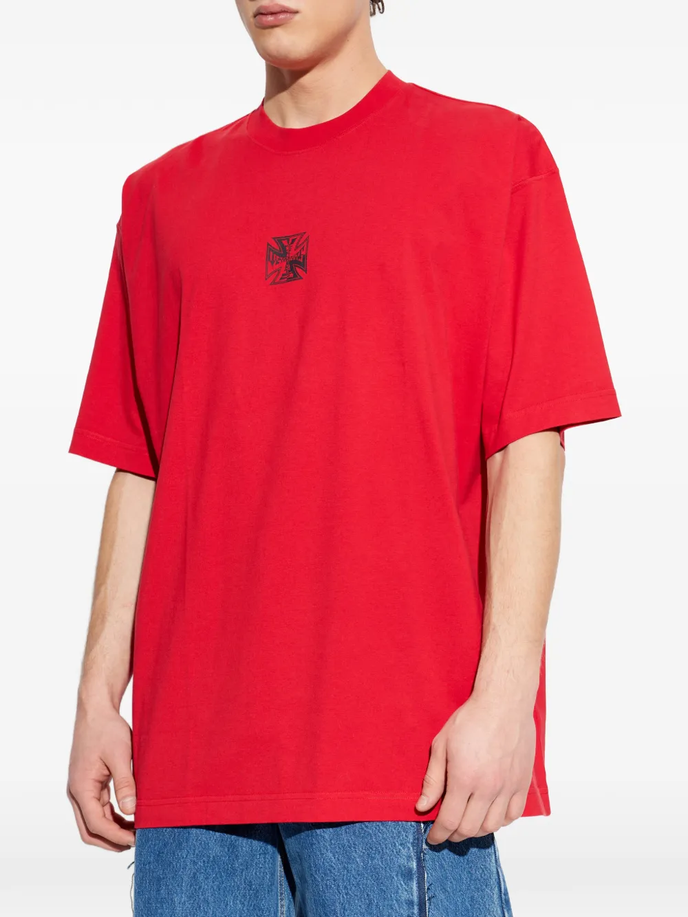 VETEMENTS T-shirt met grafische print Rood