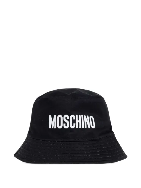Moschino logo-label bucket hat