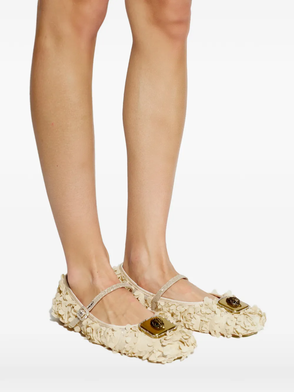 Kurt Geiger London Ballerina's met bloemenprint Beige