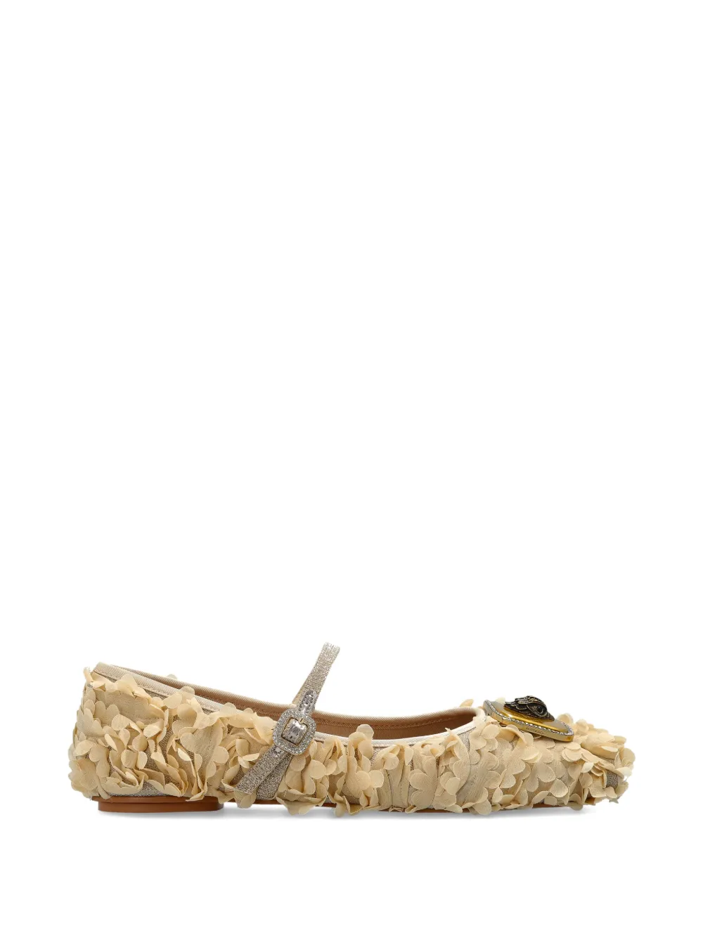 Kurt Geiger London floral buckled ballet flats - Toni neutri