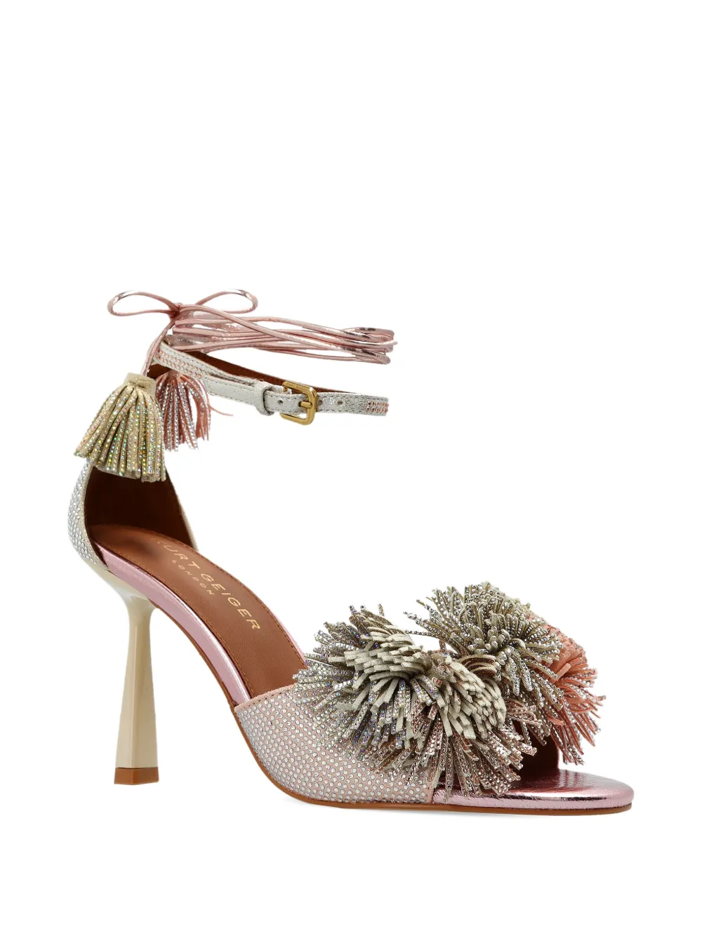 Kurt Geiger London Sandalen verfraaid met pompons Roze