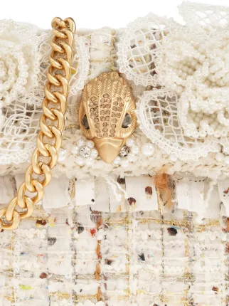 Kurt Geiger London Bolsa De Tweed Com Aplicação Floral | Neutro