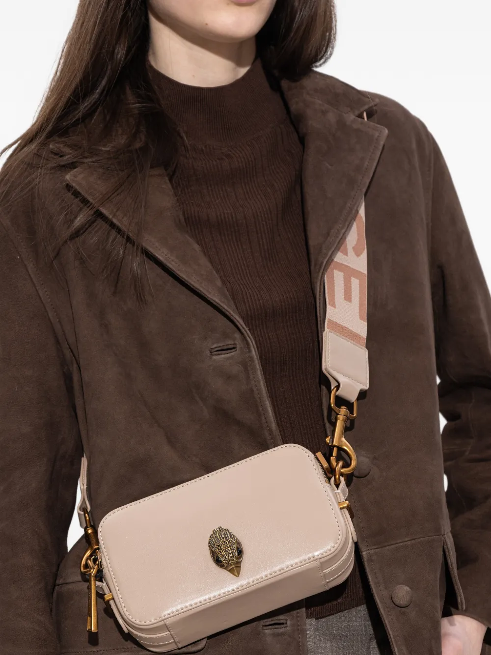  Kurt Geiger London Small Shoreditch Leather Cross Body Bag - Neutrals 