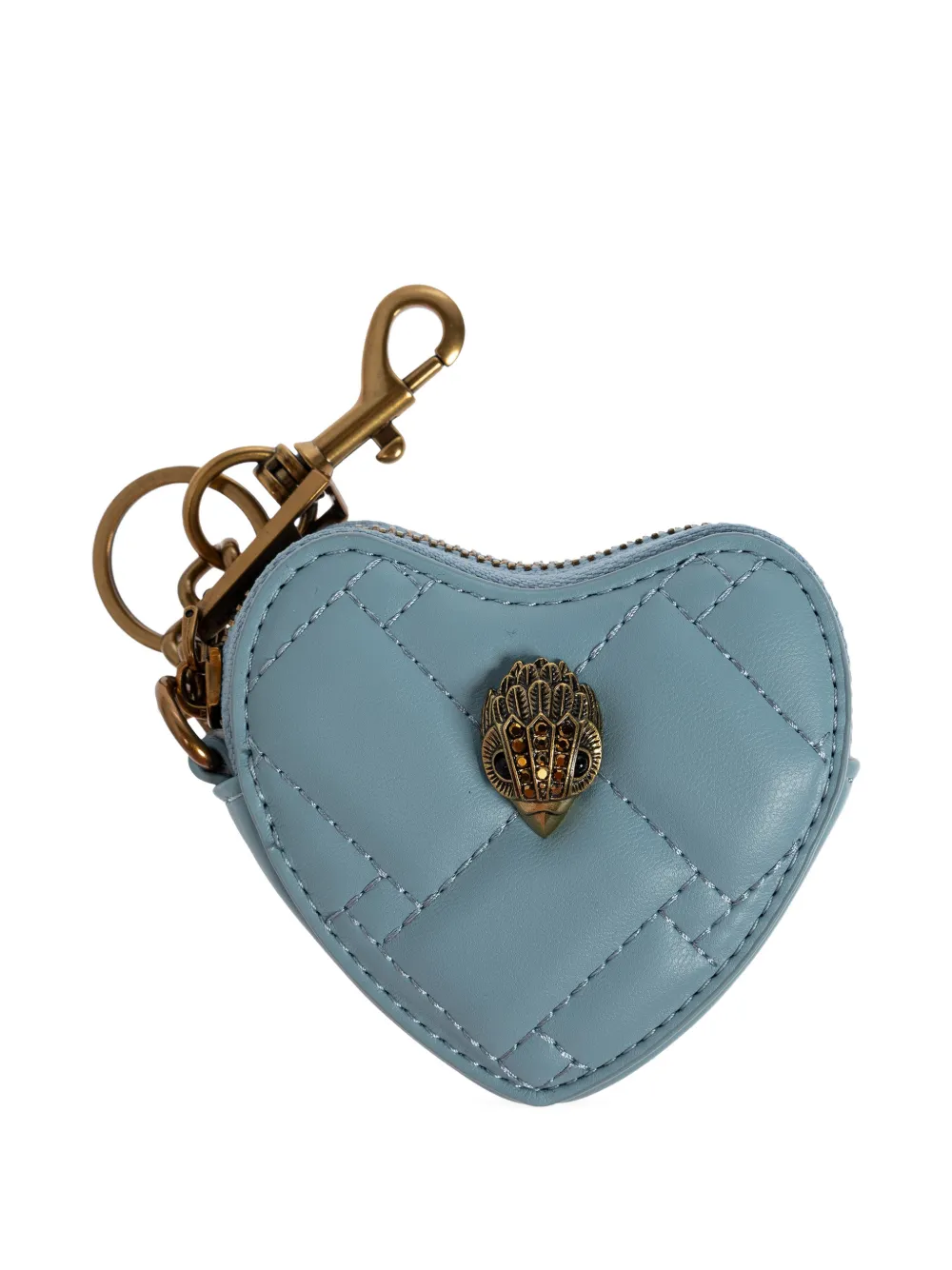 Kurt Geiger London quilted heart-shaped charm - Blu