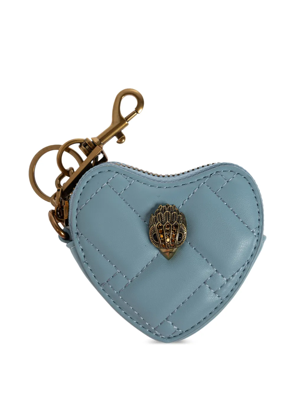 Kurt Geiger London quilted heart-shaped charm - Blu