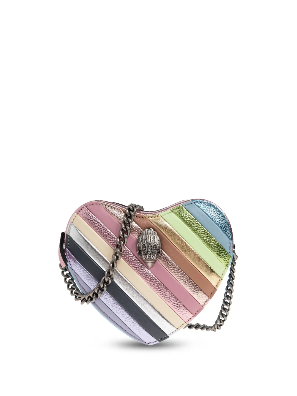 Kurt Geiger London heart striped cross body bag - Rosa