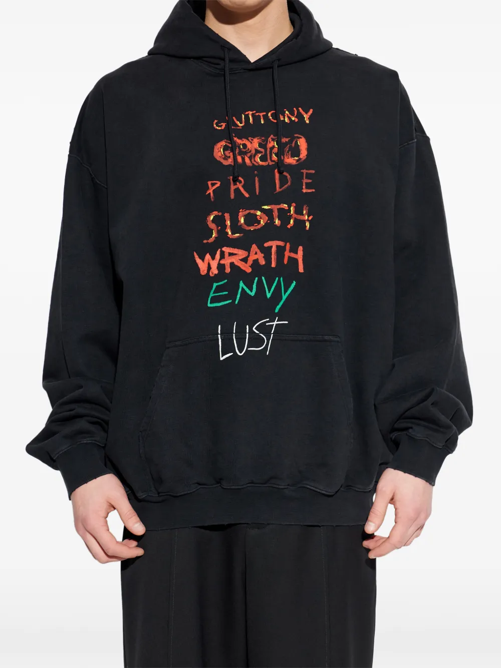 VETEMENTS Hoodie met print Zwart