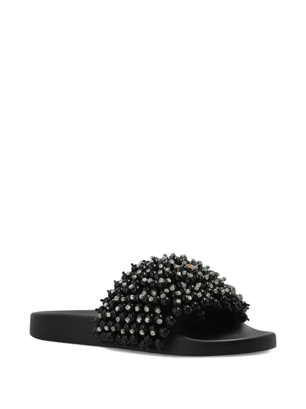 Kurt Geiger London Meena slippers met kralen en adelaardetail Zwart