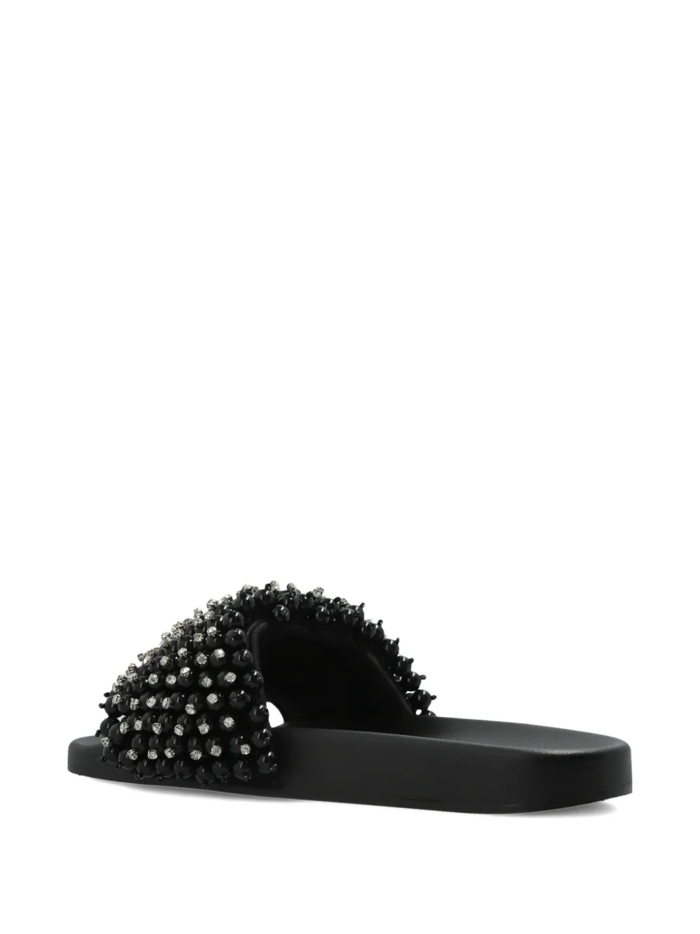 Kurt Geiger London Meena slippers met kralen en adelaardetail Zwart