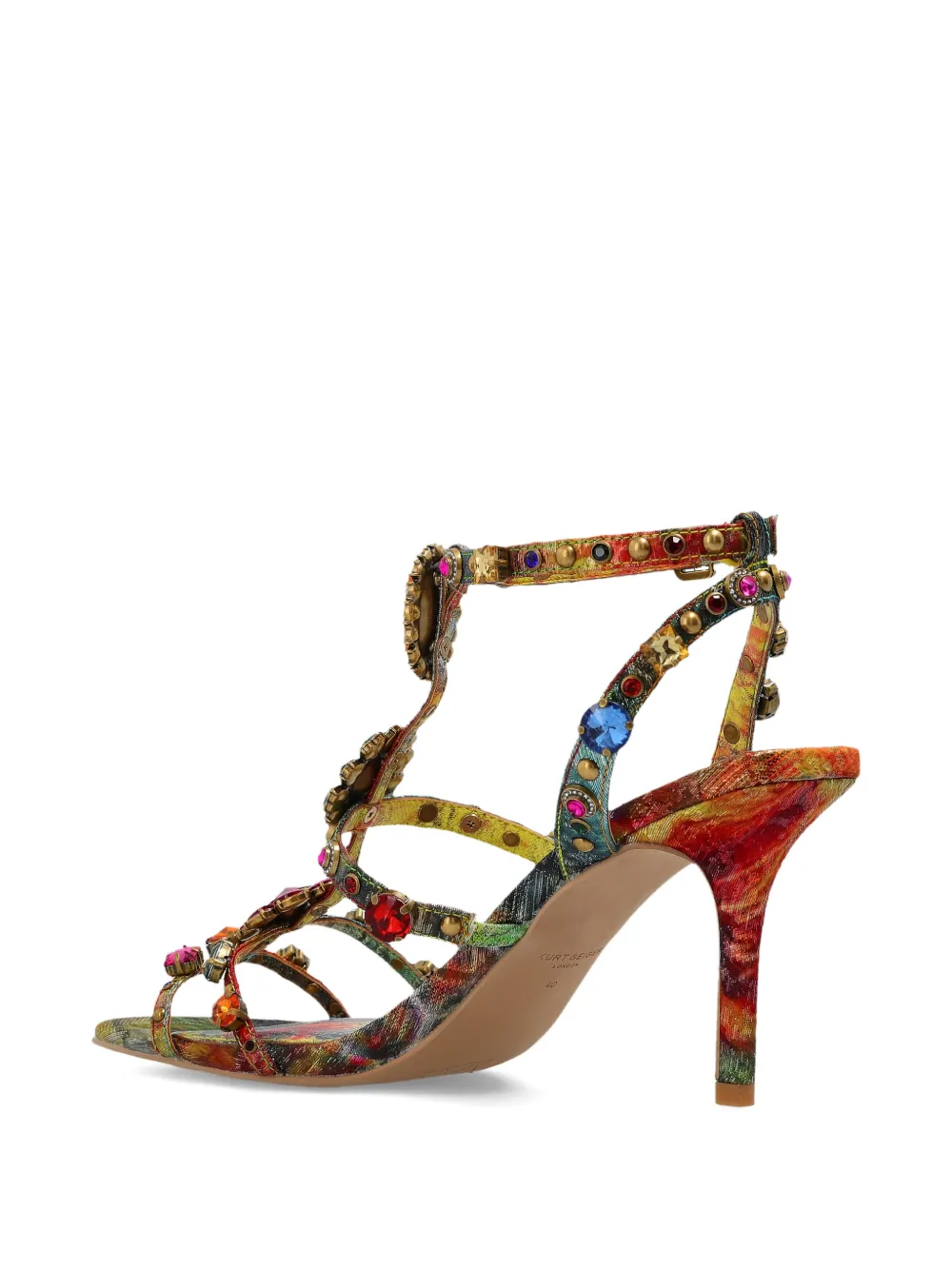 Kurt Geiger London Jewel Gladiator sandalen met hak Geel