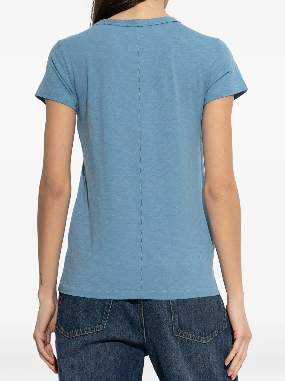 rag & bone T-shirt met ronde hals Blauw