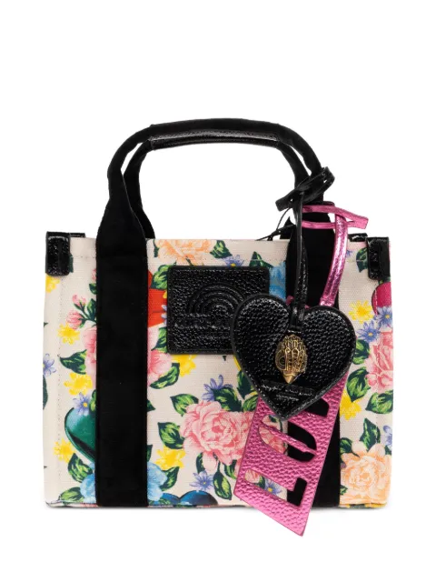 Kurt Geiger London heart-charm floral tote bag