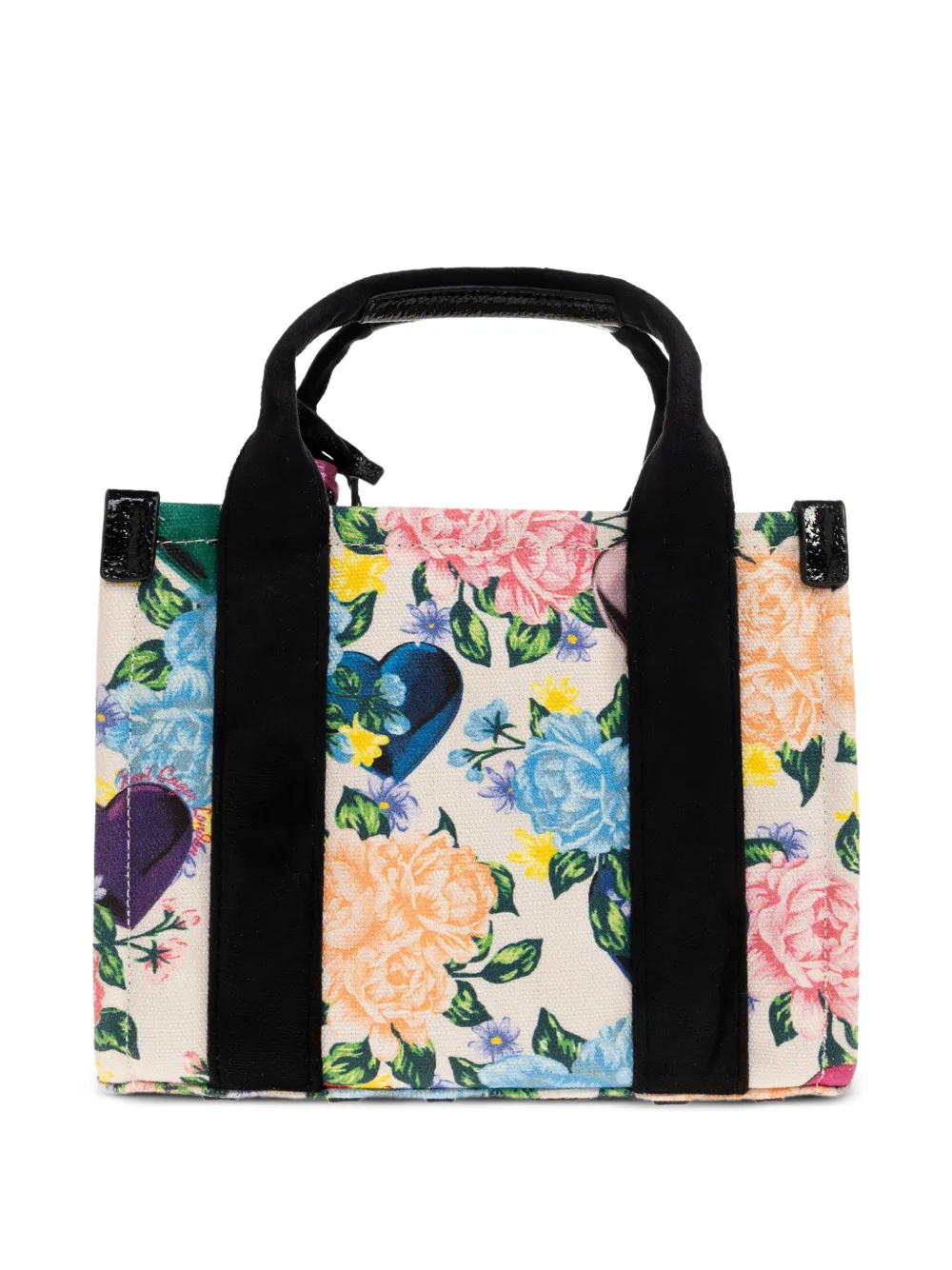  Kurt Geiger London Heart-charm Floral Tote Bag - Neutrals 