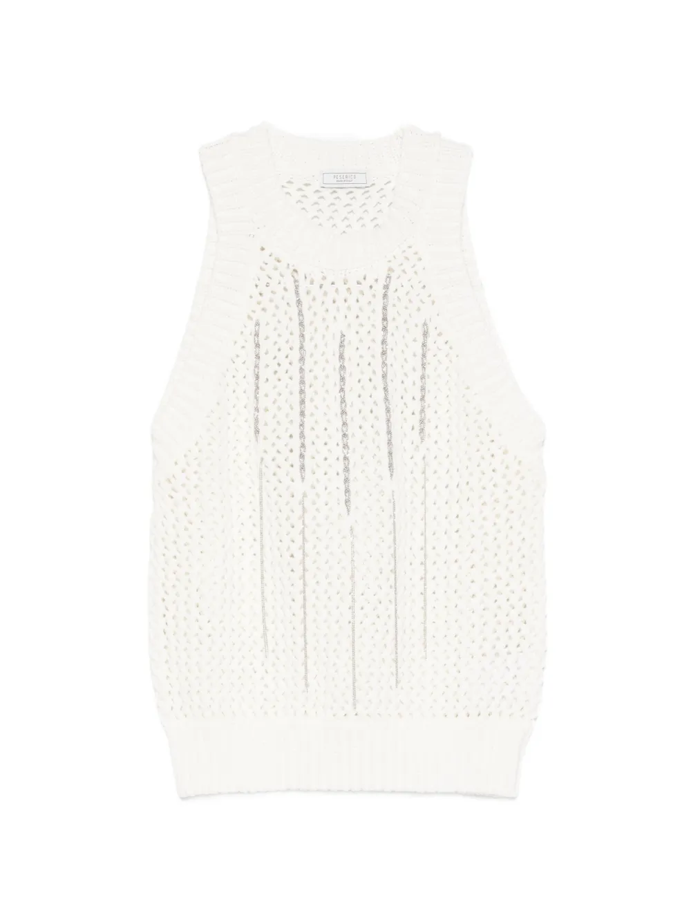 Peserico Open-knit Vest In White